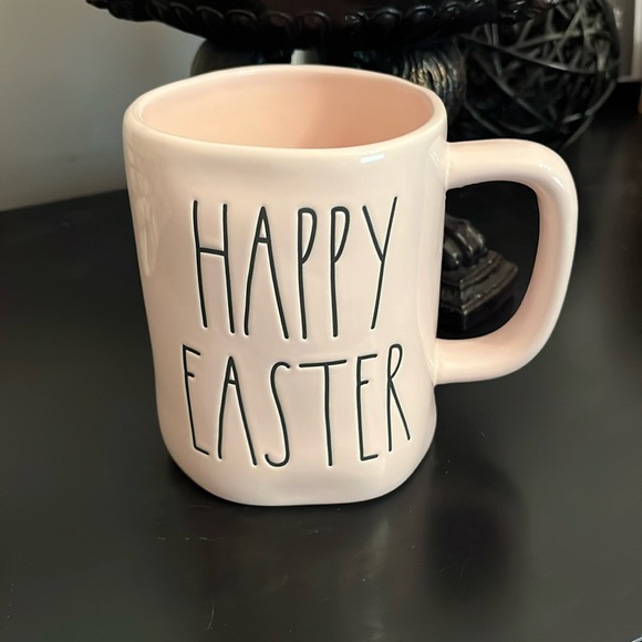 NEW Rae Dunn HAPPY EASTER Light Pink Large Mug - Picture 2 of 6
